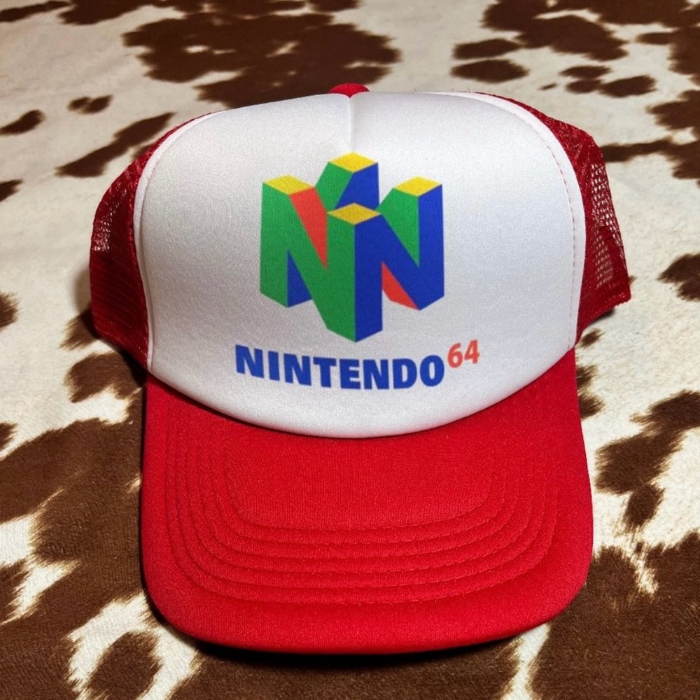 NINTENDO 64  VINTAGE UNISEX ADULT TRUCKER CAP